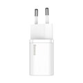 Baseus Travel Charger set Super Si 1C QC (With Simple Wisdom Cable Type-C to Lightning 1m) 20W EU White (TZCCSUP-B02)