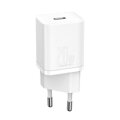 Baseus Travel Charger set Super Si 1C QC (With Simple Wisdom Cable Type-C to Lightning 1m) 20W EU White (TZCCSUP-B02)