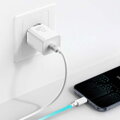 Baseus Travel Charger set Super Si 1C QC (With Simple Wisdom Cable Type-C to Lightning 1m) 20W EU White (TZCCSUP-B02)