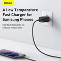 Baseus Travel Charger set Super Si 1C QC (With Mini Black Cable Type-C to Type-C 3A 1m) 25W EU Black (TZCCSUP-L01)