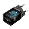 Baseus Travel Charger set Super Si 1C QC (With Mini Black Cable Type-C to Type-C 3A 1m) 25W EU Black (TZCCSUP-L01)