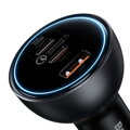 Baseus Car Charger Fast charger U+C+C, PD 3.0, QC 5.0, PPS, (with C+C cable 100W (20V/1.5A) 1m) 160W, Black (TZCCZM-0G)