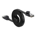 Baseus Network Cable High Speed (CAT6) of RJ45 (flat cable) 1 Gbps, 2m Black (WKJS000101)