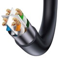 Baseus Network Cable High Speed (CAT7) of RJ45 (round cable) 10 Gbps, 1m Black (WKJS010101)