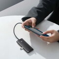 Baseus HUB Lite Series 4-in-1 adapter (USB-A to 4xUSB-A 3.0) cable 0.25m, Black (WKQX030001)