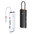 Baseus HUB Lite Series 5-in-1 Multifunctional (Type-C to 2x USB 3.0 / PD Type-C / HDMI 1.4 / SD/TF) White (WKQX050102)
