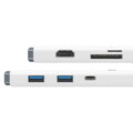 Baseus HUB Lite Series 5-in-1 Multifunctional (Type-C to 2x USB 3.0 / PD Type-C / HDMI 1.4 / SD/TF) White (WKQX050102)