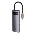 Baseus HUB Metal Glam Series 5-in-1 (3xUSB-A 3.0, Type-C male, Type-C female, HDMI-A), Gray EU (WKWG020013)
