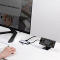 Baseus HUB Metal Glam Series 5-in-1 (3xUSB-A 3.0, Type-C male, Type-C female, HDMI-A), Gray EU (WKWG020013)