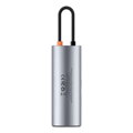 Baseus HUB Metal Gleam series 7-in-1 Multifunctional (Type-C to 2x USB 3.0, PD 100W / HDMI 4K 30Hz / RJ45 1Gbps, Type-C basic) Gray (WKWG020113)