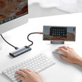 Baseus HUB Metal Gleam series 7-in-1 Multifunctional (Type-C to 2x USB 3.0, PD 100W / HDMI 4K 30Hz / RJ45 1Gbps, Type-C basic) Gray (WKWG020113)
