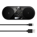 Baseus Wireless Charger Digital LED Display, Dual charging platform, with Type-C cable, 20W Black (WXSX010101)