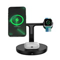 Baseus Wireless Charger Swan stand 3-in-1 Magnetic charger with TypeC cable 15W, 1m Black (WXTE000101)