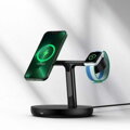 Baseus Wireless Charger Swan stand 3-in-1 Magnetic charger with TypeC cable 15W, 1m Black (WXTE000101)