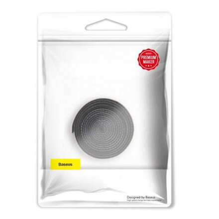 Baseus Tool Rainbow Circle hook and loop Straps / Velcro tape velcro cable organizer 1m Black (ACMGT-E01)