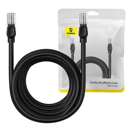 Baseus Network Cable High Speed (CAT5) of RJ45 (round cable) 1000 Mbps, 8m, Black (B00133206111-06)
