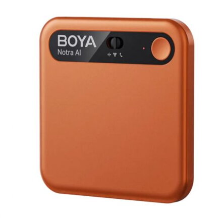 BOYA Notra AI Powered Audio Transcripter, Summanizer and Wireless Note Recorder, 64GB, Cosmic Orange EU