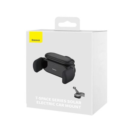 Baseus Car Mount T-Space Solar Electric Phone Holder (5.4 to 6.7 inch) Black (C40351300111-00)