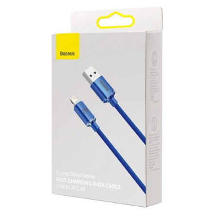 Baseus Lightning Crystal Shine Cable Series Fast Charging Data Cable 2.4A 1.2m Blue (CAJY000003)