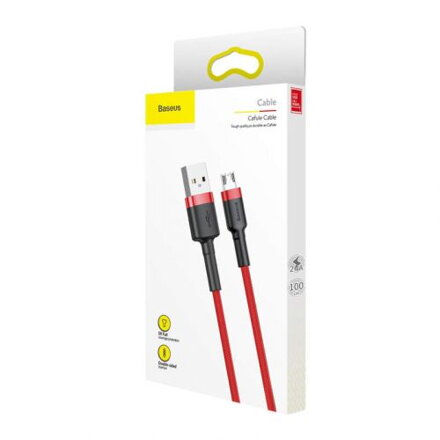 Baseus Micro USB Cafule Cable 2.4A 1m Red + Red (CAMKLF-B09)