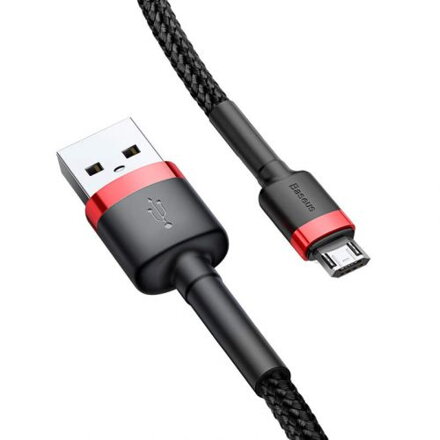 Baseus Micro USB Cafule Cable 2.4A 1m Red + Black (CAMKLF-B91)
