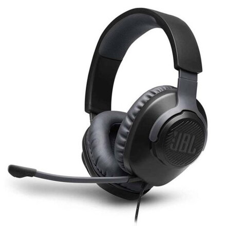 JBL Quantum 100 Wired On-Ear Gaming Headphones with mic Black EU - ONLY BOX DAMAGE