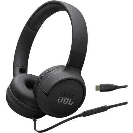 JBL Tune 520C Wired (USB-C) On-Ear Headphones Black EU