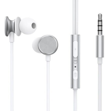Joyroom Earphone Wired, In-Ear Headphones with Remote and Microphone, 3.5mm Jack, Silver (JR-EW03)