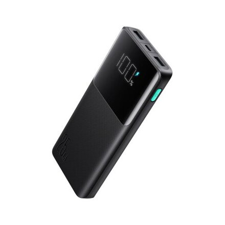Joyroom Power Bank with Digital Display, C+U+U, PD 25W, 10000 mAh with USB-A to Typle-C cable (0.25m) Black (JR-PBF20)
