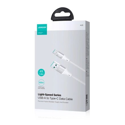 Joyroom Light-Speed Series Cable USB - Type-C, 100W, 2m, White (S-A25)