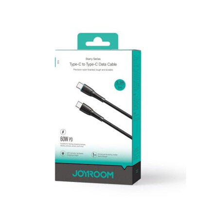 Joyroom Type-C - Type-C Cable Starry Series, 480mb/s, 60W, 1m, Black (SA32-CC3)