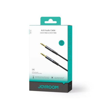 Joyroom Audio Cable Stereo, 3.5 mm Mini Jack, 1.2m, Black (SY-A08)