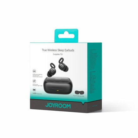 Joyroom Earphone Cozydots Series Bluetooth True Wireless BT 5.3, TWS, ANC, for Sleeping, Black (JR-TS1)