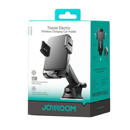 Joyroom Car Mount Magnetic Wireless Charger 2-in-1 (Dasboard and Version) 4.6 - 6.8 inch 15W, Black (JR-ZS219-DASH)