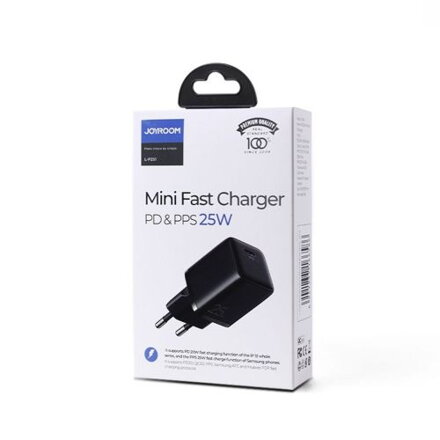 Joyroom Travel Charger Mini Type-C, PPS, PD 25W, EU Black (L-P251)
