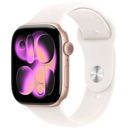 Apple Watch Series 11 (2025) GPS 46mm Rose Gold Alu Case, Light Blush Sport Band S/M EU MEV64