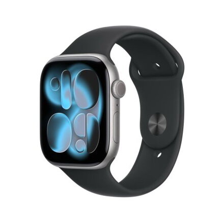 Apple Watch Series 11 (2025) GPS + Cellular 46mm Space Gray Alu Case, Black Sport Band M/L EU MFCA4Z