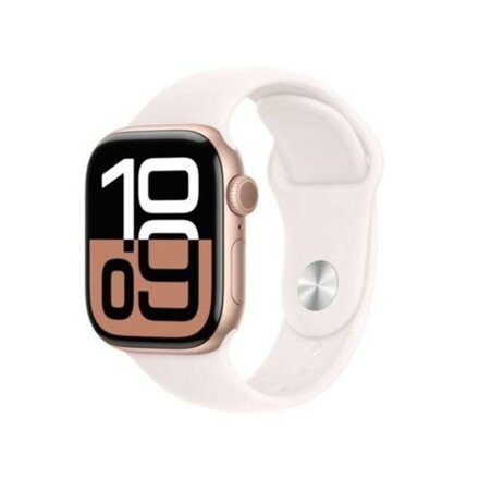 Apple Watch Series 10 GPS 42mm Rose Gold Alu Case, Light Blush Sport Band M/L EU MWWJ3
