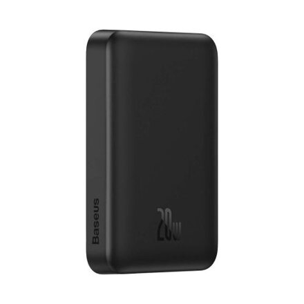Baseus Power Bank Magnetic Mini Wireless Fast charging (With Xiaobai Type-C to Type-C 60W(20V/3A) 0.5m) MagSafe 15W / PD 20W, 10000 mAh, Black (PPCX070001)