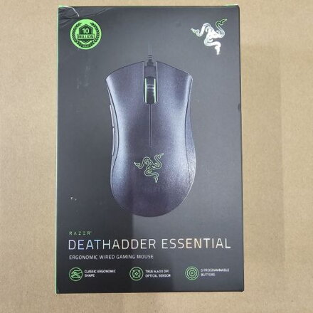 [Outlet Grade B] Razer DeathAdder Essential Gaming Mouse 5 Button 6400 DPI Black EU (RZ01-03850100-R3M1)