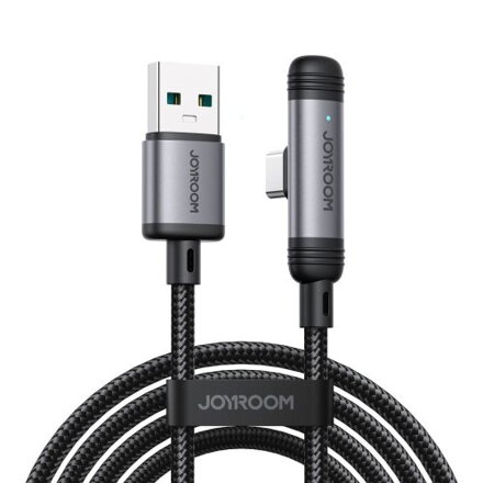 Joyroom USB - Type-C EnjoyX Series 90 Degree Cable A56, 3A, 480mb/s, 1.2m, Black (S-A56)