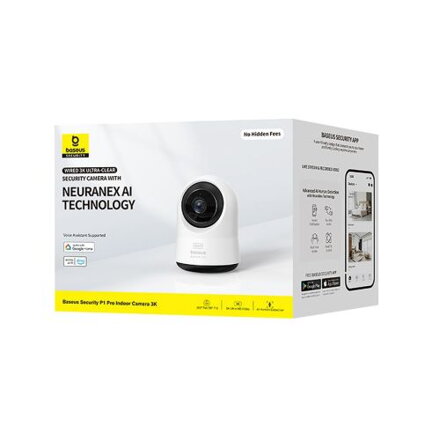 Baseus Security Camera Indoor P1 Pro, 3K, 5MP, (EU Version) White EU (S0TV022132)