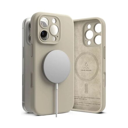 Ringke iPhone 16 Pro Max Case Silicone Magnetic Stone