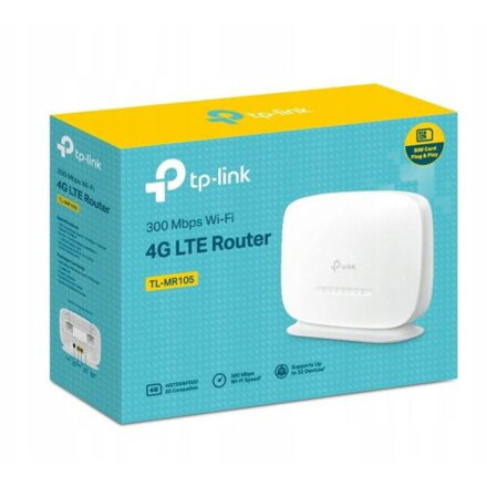 TP-LINK Router TL-MR105 N300 Wireless 802.11n/300Mbps LAN/WAN White EU TP-LINK Router TL-MR105 N300 Wireless 802.11n/300Mbps LAN/WAN White EU