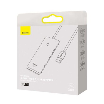 Baseus HUB Lite Series 4-in-1 adapter (USB-A to 4xUSB-A 3.0 5Gb/s) cable 2m, Black (WKQX030201)