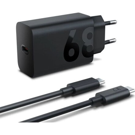 Lenovo Travel Charger ZG38C05739 Fast Charge 68W with Type-C to Type-C cable (1.5m) Black EU