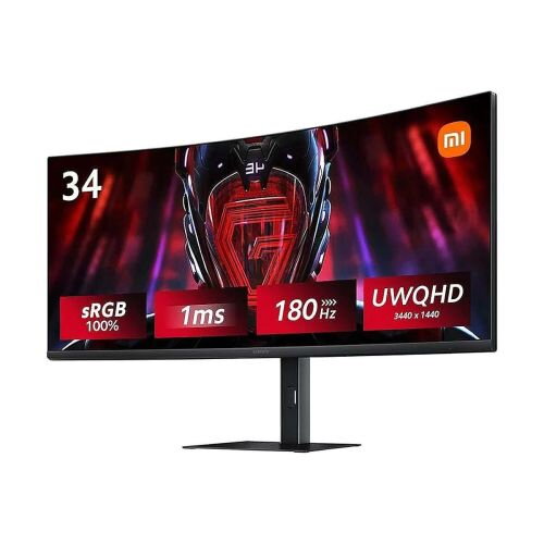 Xiaomi Monitor G34WQI - 34 inch, WQHD Ultrawide - Curved Gaming Black EU ELA5454EU - ONLY BOX DAMAGE