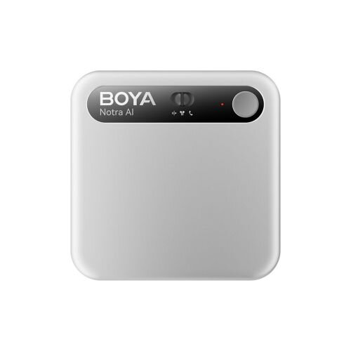 BOYA Notra AI Powered Audio Transcripter, Summanizer and Wireless Note Recorder, 64GB, Silver EU