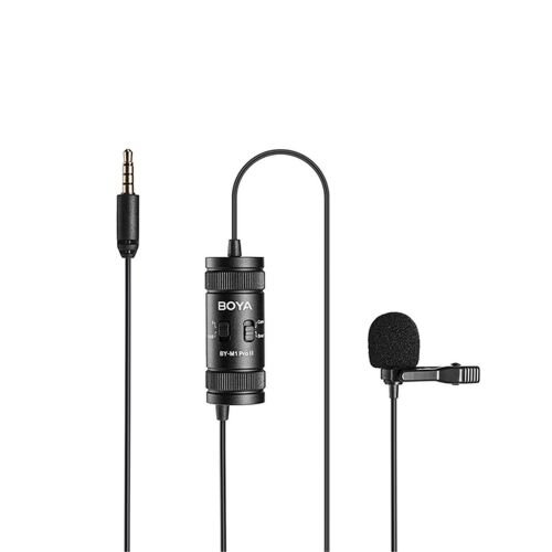 BOYA Microphone Wired BY-M1 Pro II Omnidirectional, Live monitoring (3.5mm connector) Black EU