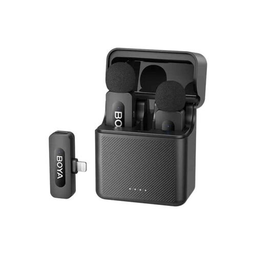 BOYA Microphone Wireless BY-V30 2.4GHz with 2 transmitters and 1 receivers (Type-C) Black EU